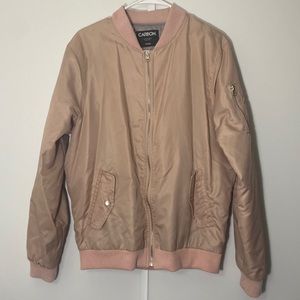 Rue 21 rose gold pink bomber jacket men’s size L